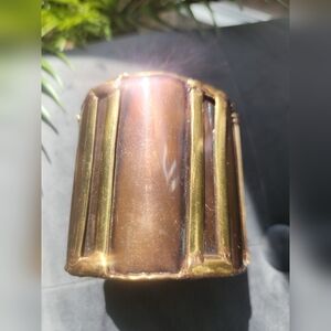 Coppertone Cuff Bracelet w/Goldtone Striping